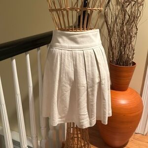 Liquid cream colored linen skirt